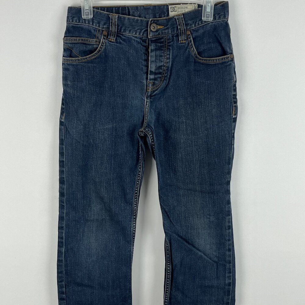 DC Jeans Bedlow Size 28 Blue Bootcut 5 Pocket Design Inseam 28in Rise 10in